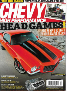 CHEVY HIGH PERFORMANCE 2012 JULY - SEAT UPGR, NEW ZL1 CAMARO, BLOCKS, NOS 434CI